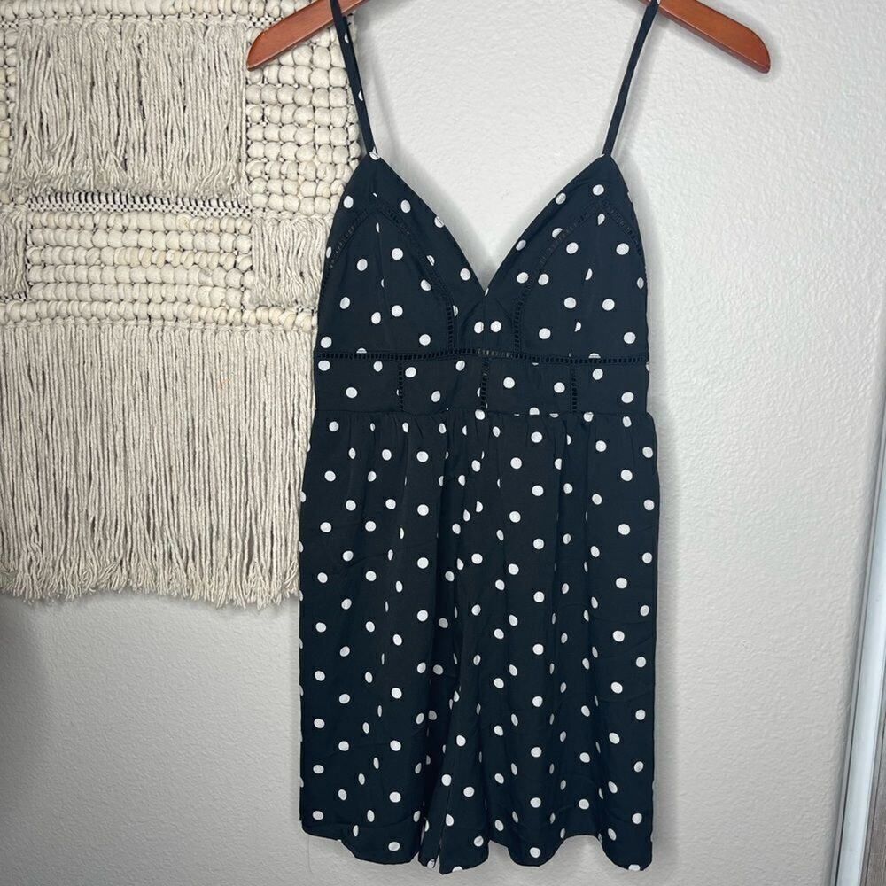 Japna Black Polka Dot Romper